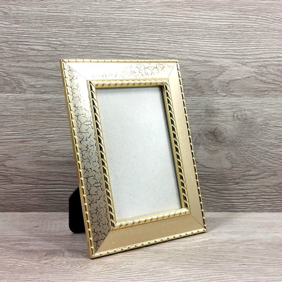 Photo Frame Ornate Gold-Tone Table Top Wall Mount Picture Display Home Décor - Picture 5 of 15